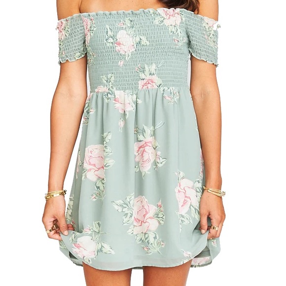 SMYM Smocked sage dress - Picture 2 of 4